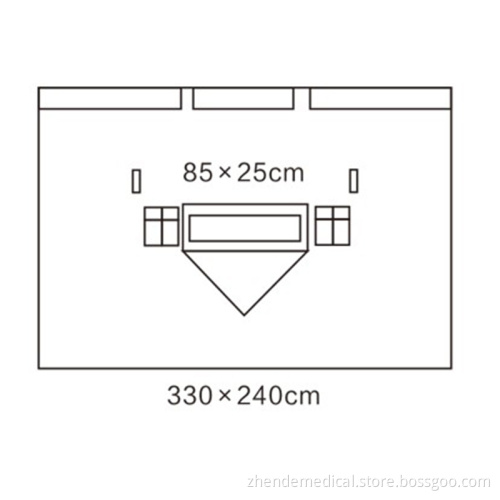 Nonwoven Easy For Use Vertical Surgucal Drape